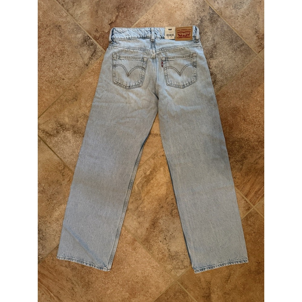 Women's Levi's Superlow Loose Straight Leg Jeans Light Blue Wash 25 X 32 NWT - Picture 6 of 10